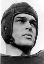 Forrest
Evashevski in old style helmet
